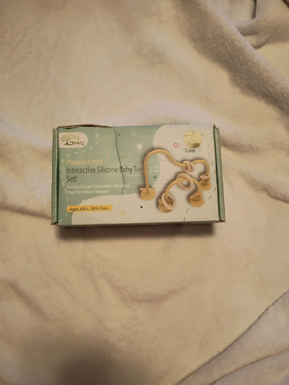 Parent-Child Interactive Silicone Baby Toy Set - Beige